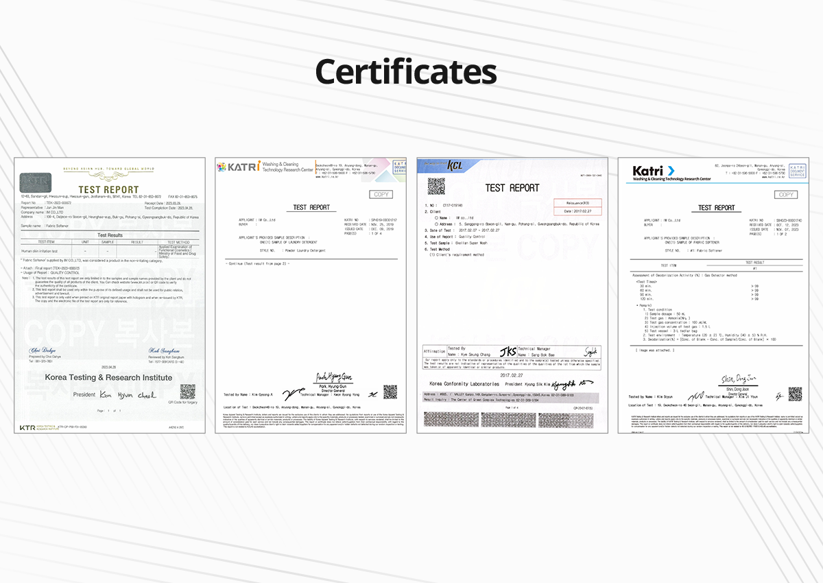 Certificates